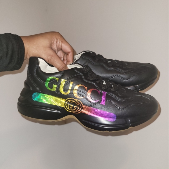Gucci Rhyton 'Iridescent Logo' Sneakers - Picture 1 of 6